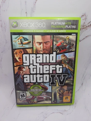 Grand Theft Auto IV GTA 4 for Xbox 360 Complete with Manual and Map Tested