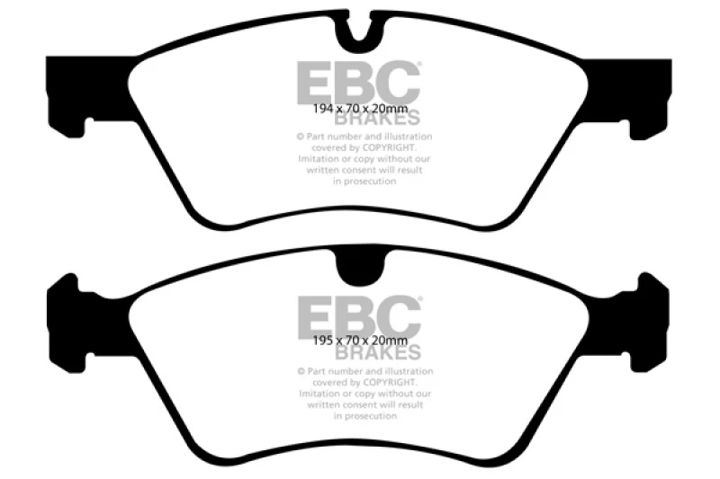 EBC for Mercedes-Benz 08-13 C63 AMG (W204) 6.2 Yellowstuff Rear Brake Pads — 第 2/4 张图片