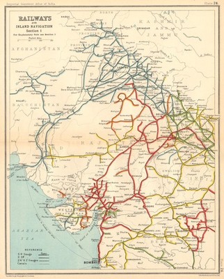 BRITISH INDIA RAILWAYS North-west. Pakistan Punjab Rajasthan