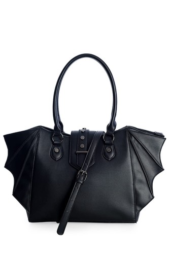 Women's Bat Wing Handbag Gothic Crossbody Purse Black Shoulder Bag "Annabelle" - Picture 4 of 9