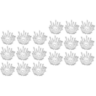 2 Pack Schmuckherstellungszubehör Schmuckbrand Blumenperlenkappen