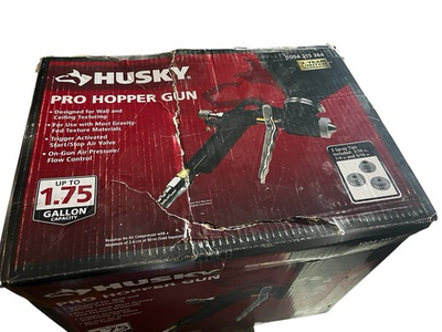#ad Husky Pro Hopper Spray Gun Drywall Ceiling Texture Sprayer 1.75 Gal. *Box Damage $62.99