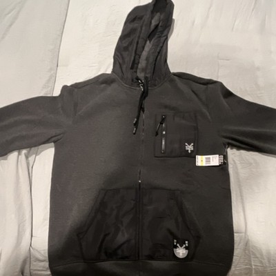 Zoo York Men's Black Full Zip Hoodie Hooded Pockets Logo Size M