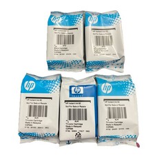 Lot Of 5 Genuine HP Inks 2 Black, 3 Tricolor