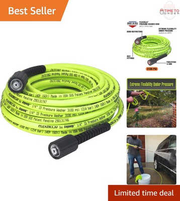#ad Pressure Washer Hose 50ft Flexible Hybrid Polymer M22 Fittings Cold Heat $87.98