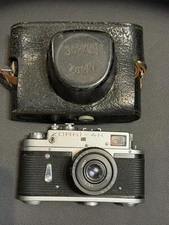 ZORKI-4K Rangefinder Film Camera KMZ USSR 35mm + Lens Industar 50,perfectly!