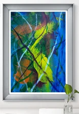 Original Art "Unruffled" 9x12 Canvas Expressionism Abstract Design Home Art