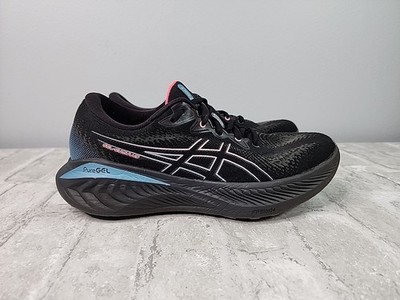ASICS Gel-Cumulus 25 GTX Gore-Tex Black Hot Pink Women's Size 9 Athletic Shoes