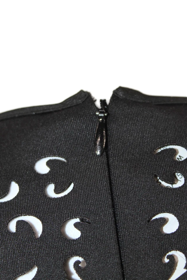 Clover Canyon Womens Bodycon Sheath Dress Black Long Sleeve Round Neck Size S - Image 4 of 4