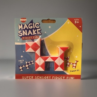 Magic Snake Toy - Twist Motion Fidget Toy - Red Version - Sensory Shape Maker
