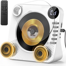 CD Player with Bluetooth, Desktop for Home,HiFi Light white