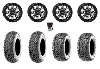 System 3 ST-6 12'' Wheels Black 26'' Workzone Tires Yamaha Grizzly Rhino