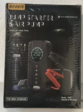 BUVAYE Car Jump Starter Portable Air Compressor Pump MultiFunction Tire Inflator