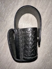 OMS Leather Basket Weave Mace/pepper Spray Holder