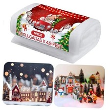 Sheet Sheet Christmas Fake Snow Blanket White Roll 1.3 x 4.9 Feet 1