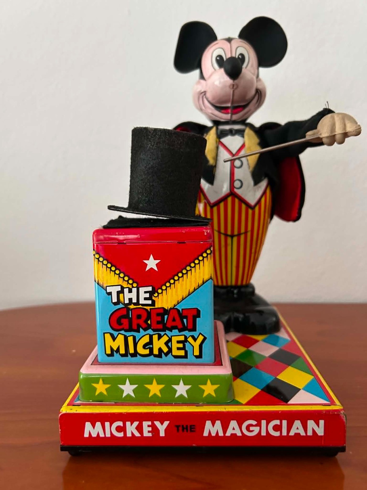 Giocattolo giapponese di latta Mickey the Magician produz. Linemar Toys - Japan