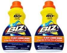 BIZ Stain and Odor Eliminator Liquid for Tough Stains, 50 fl oz - 2 Pack 0.19 per gallon