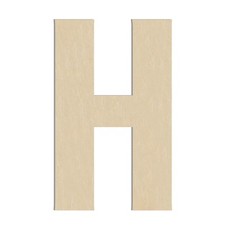 Large Wooden Letter H 17 Inch 1/4 in Thick Big Wood Letter Wall Decor DIY