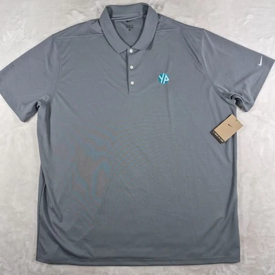 Nike Polo Shirt Men's 3XL XXXL Gray Short Sleeve Golf Active FV5507-065 NWT - Image 1 of 4