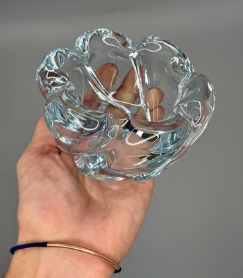   NACHTMANN BLEIKRISTALL HEAVY ART GLASS BOWL SWIRL DESIGN 3  40OZ