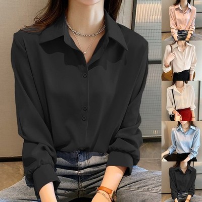 lockeres Shirt für Damen in Unifarben perfekt für Alltag und Ausflü