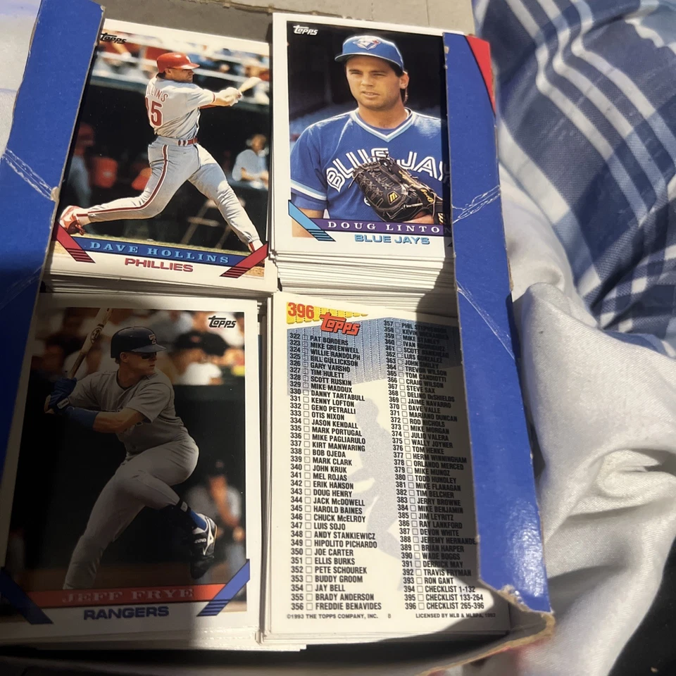 Caja de tarjetas de béisbol 1993 Topps Picture Cards Serie 1 Grandes Ligas Foto 2 de 4