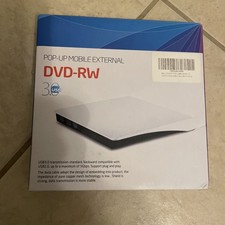 POP-UP Mobile External DVD-RW Drive USB 3.0 -USB White