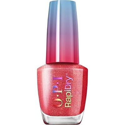 OPI RapiDry Fuego On-the-Go | Opaque Bright Red Shimmer Quick Dry Nail Polish |