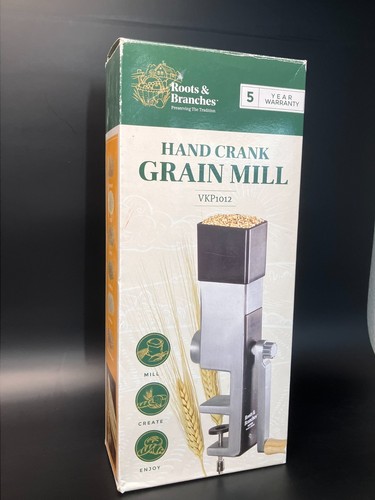 Victorio VKP1012 Hand Crank Grain Mill W/Clamp Base Grind Wheat Rice Oats Barley