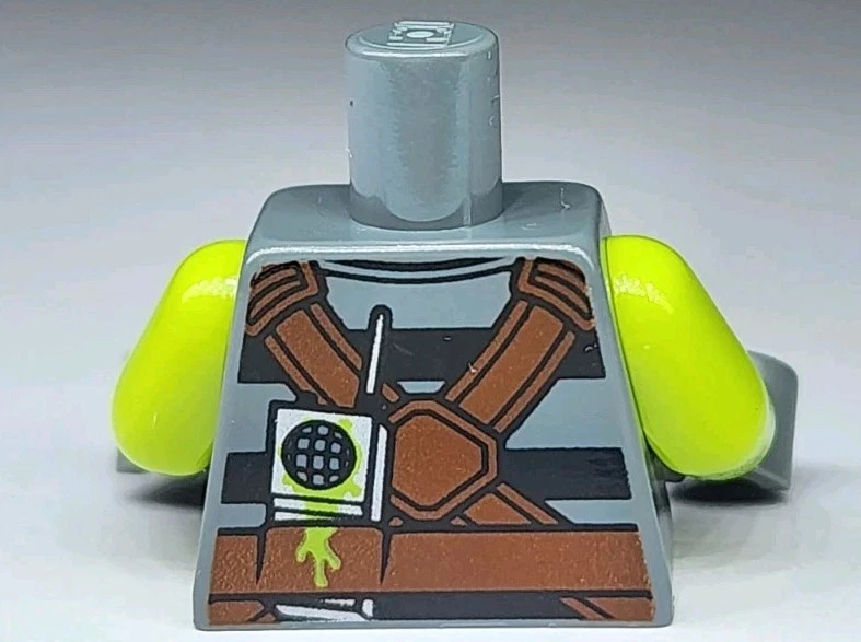 NUEVA LEGO® Minifigura Torso Parte Retox Ultra Agentes 70163 Gris Azulado Oscuro Lima Foto 2 de 2