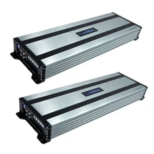 (2) Harmony Audio HA-A1500.1 Car Class D Amp Mono Sub Amplifier w/ Bass Remote