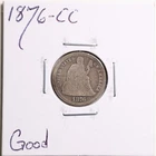 1876-CC 10C Seated Liberty Dime in Good Condition #5466