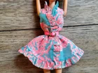 Vintage BARBIE Dress w/ Belt #1783 RUFFLES ‘N SWIRLS Outfit 1970's *No Doll*