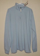 NWT GEAR for Sports PALE Blue Long Sleeve Shirt Mens M cotton polyester zipper
