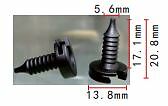 50x CLIPS FÜR LAND ROVER DISCOVERY FREELANDER P38 TÜRVERKLEIDUNG KARTE SCHWARZ KUNSTSTOFF - Bild 4 von 4