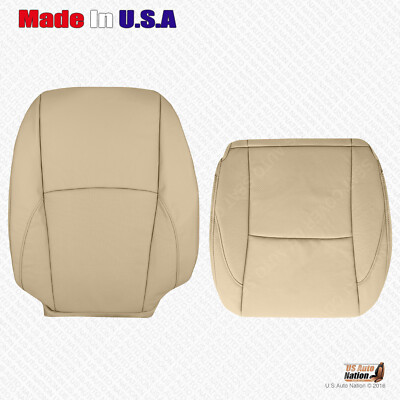 Fits 2010 - 2012 Lexus ES350 PASSENGER Bottom-Top Perforated Leather Cover Tan