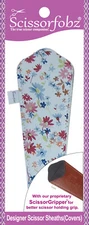 SCISSORFOBZ Designer Scissors Sheath Cover Single large White Colorful Floral