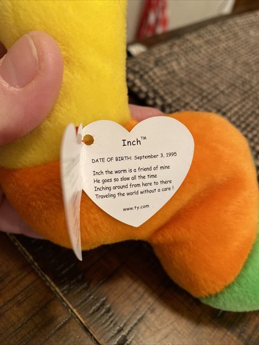 TY Original Beanie Baby Inch the Inchworm Toy. RETIRED - Picture 7 of 10