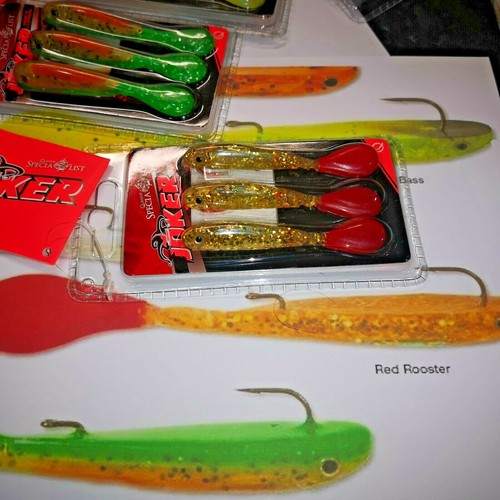 Quantum Joker Rubber Swim Bait LURES 3pc pack perch pike bass trout fishing lure - 第 9/16 張圖片