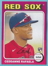 2024 Topps Heritage Baseball Ceddanne Rafaela Rookie Boston Red Sox #420