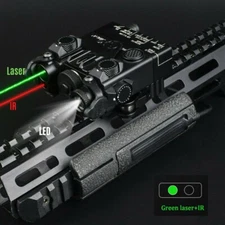 A2 Dual Beam Aiming IR Laser & Green Dot Sight LED White Hunting Strobe Light