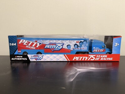 2024 Petty 75 Years Of Racing Hauler NASCAR Authentics 1:64 Scale - Wave 2