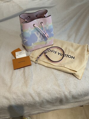 LOUIS VUITTON-Neo Noe Giant LV Escale- MONOGRAM -Pastel-100% Authentic |  eBay