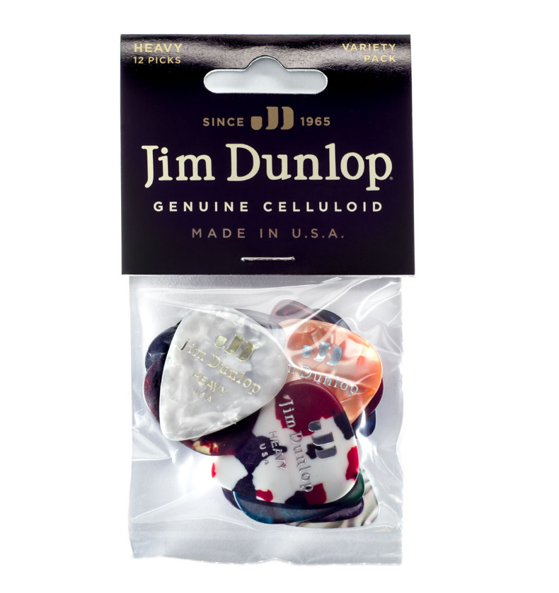 Jim Dunlop Celluloid Heavy Guitar Picks 11-Pack Variety PVP107
