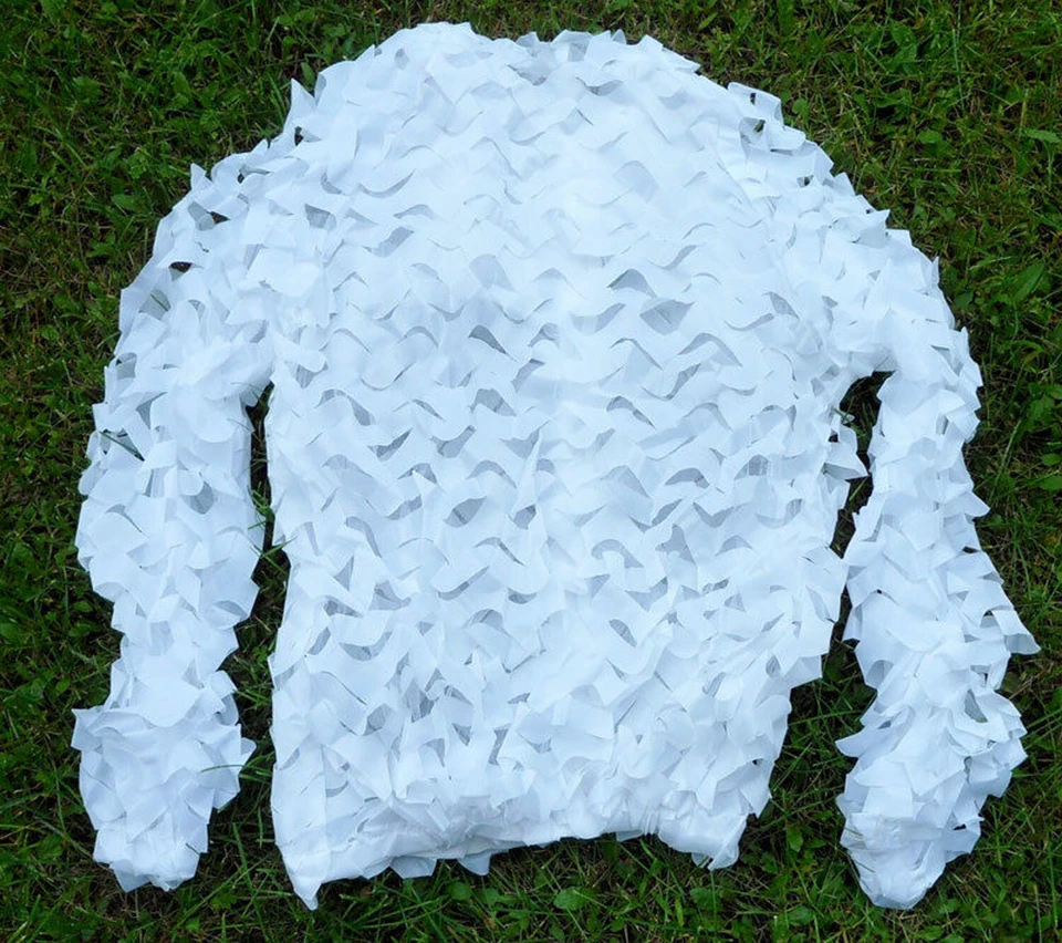 New Camo Ghillie Suits Winter Camouflage Snow Jacket Pant Set Hunting Snow - Image 2 of 4