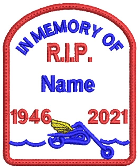 Custom Patches Embroidered Custom Embroidered Name Tag Sew-On Patch | Motorcycle Biker MC Badge 4" X 2" | Made In USA | Parazon Brand Embroidered Sew - On Sewing Patches