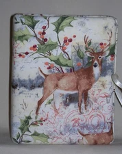 Christmas Deer & Doe Handcrafted Photo Album 5 1/2"X7" Holds 100 4"X6" New 