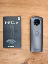 Ricoh ThetaV 4K 360 Spherical Compact Digital Camera - Metallic Gray