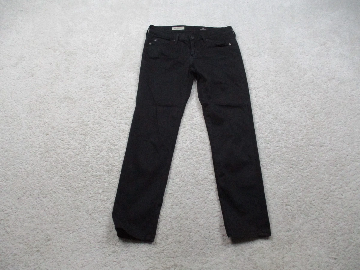 AG Adriano Goldschmied Jeans Womens 25 Black The Stilt Crop Denim