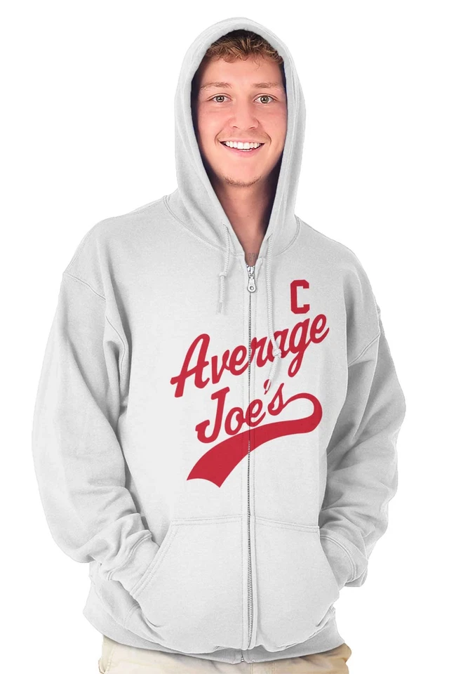 Divertida Sudadera con Capucha y Cremallera Joe Promedio Humor Atleta de Béisbol Hombres Mujeres Foto 4 de 4
